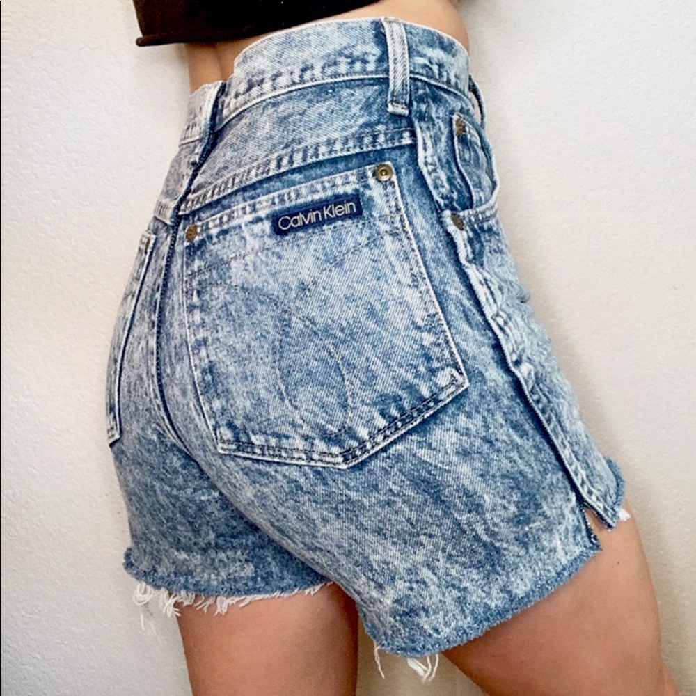 vintage Calvin Klein acid wash jean shorts